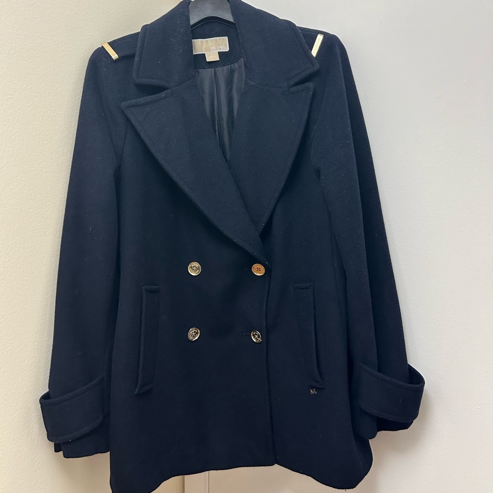 Michael Kors Women’s Pea Mid Lenth Wool Pea Coat